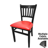 os verticalback chair with solid wood frame