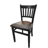 os verticalback chair with solid wood frame