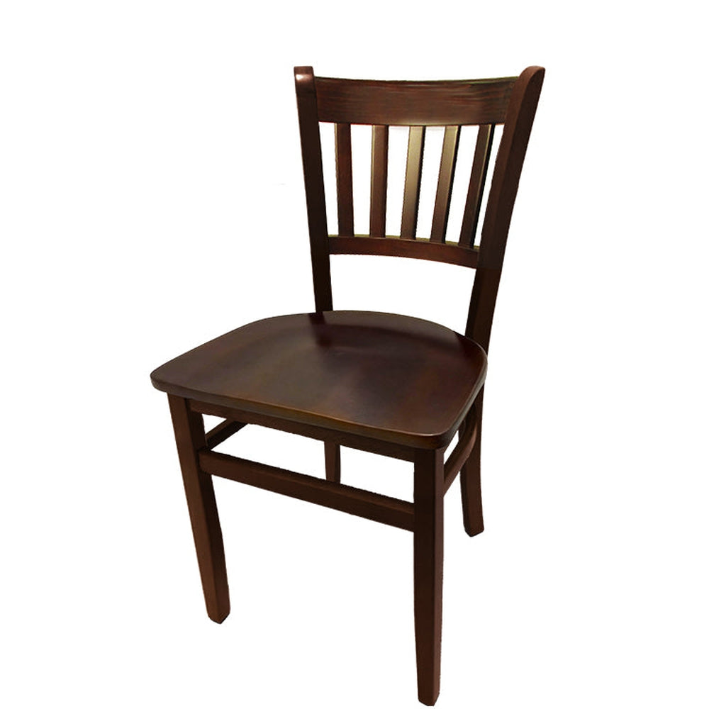 os verticalback chair with solid wood frame