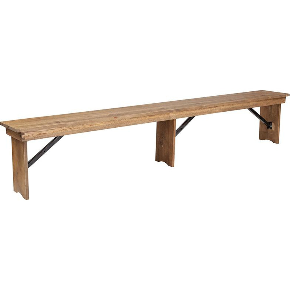 antique rustic solid pine folding farm bench 40 x 12