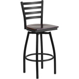 black ladder back swivel metal barstool burgundy vinyl seat