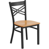 black x back metal restaurant chair burgundy vinyl seat