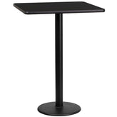 30inch x 48inch rectangular laminate table top with 24inch round table base