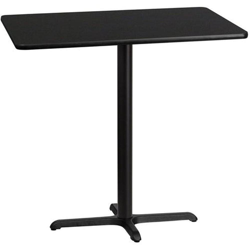 30inch x 42inch rectangular laminate table top with 23 5inch x 29 5inch table base