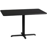 30inch x 48inch rectangular laminate table top with 23 5inch x 29 5inch table base