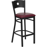 hercules series black circle back metal restaurant barstool