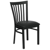 hercules series black school house back metal restaurant chair