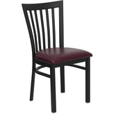 hercules series black school house back metal restaurant chair