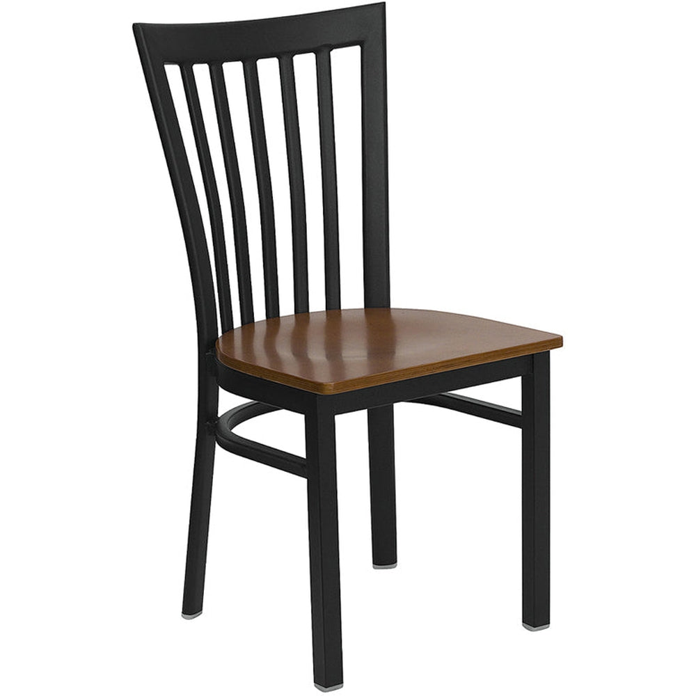 hercules series black school house back metal restaurant chair