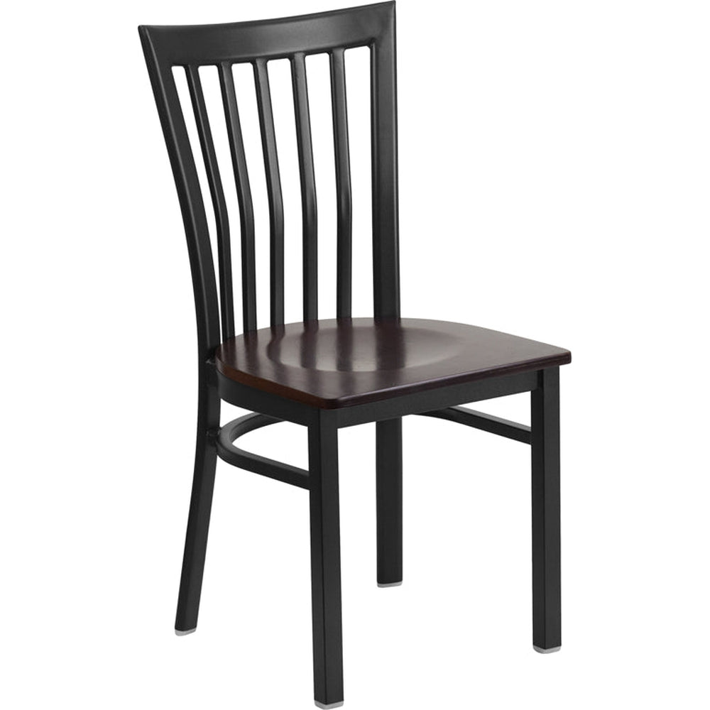 hercules series black school house back metal restaurant chair