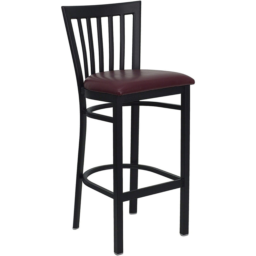 hercules series black school house back metal restaurant barstool