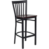 hercules series black school house back metal restaurant barstool