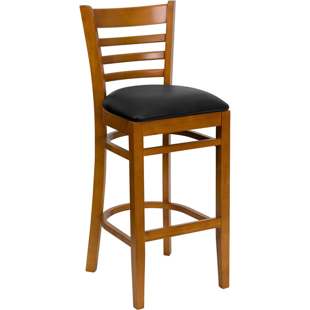 hercules series ladder back restaurant barstool