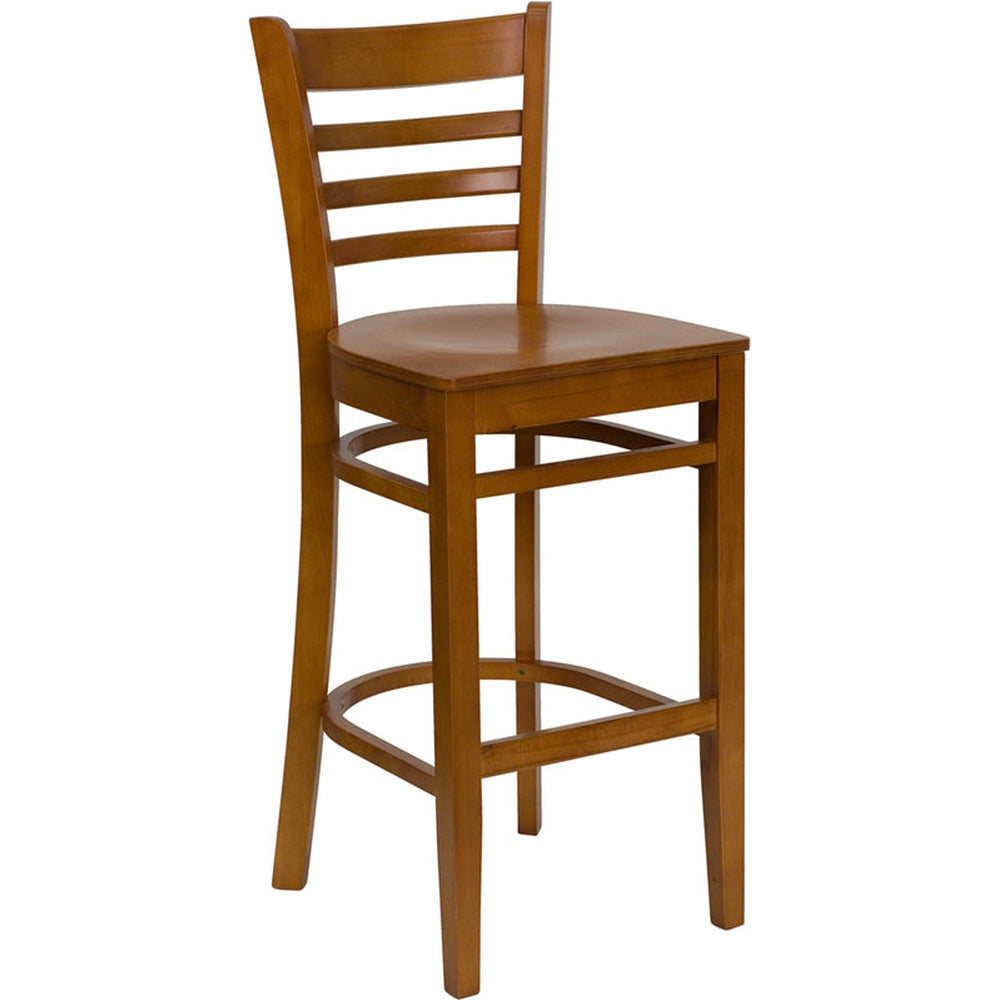 hercules series ladder back restaurant barstool