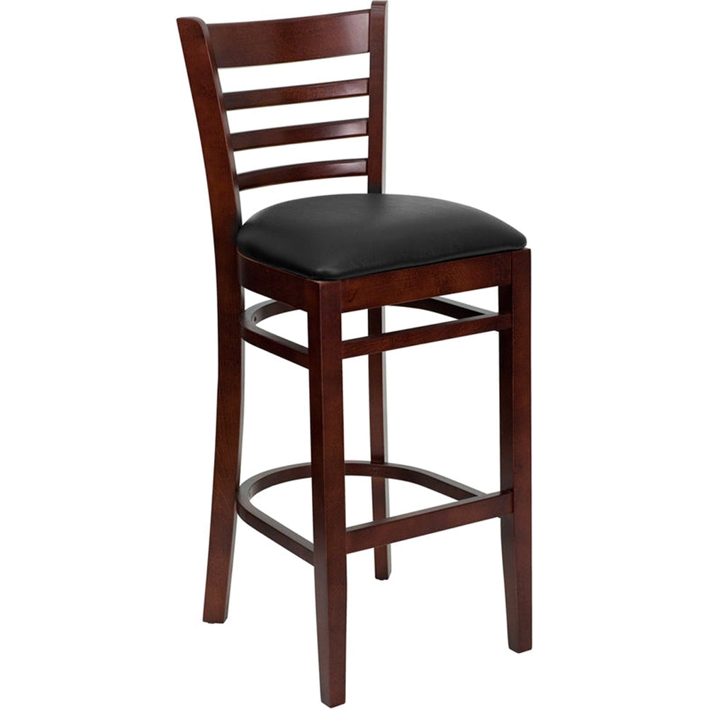 hercules series ladder back restaurant barstool