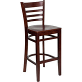 hercules series ladder back restaurant barstool