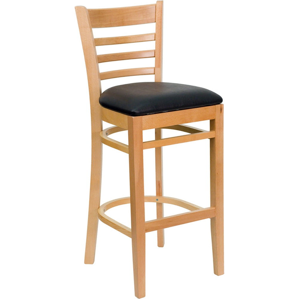 hercules series ladder back restaurant barstool