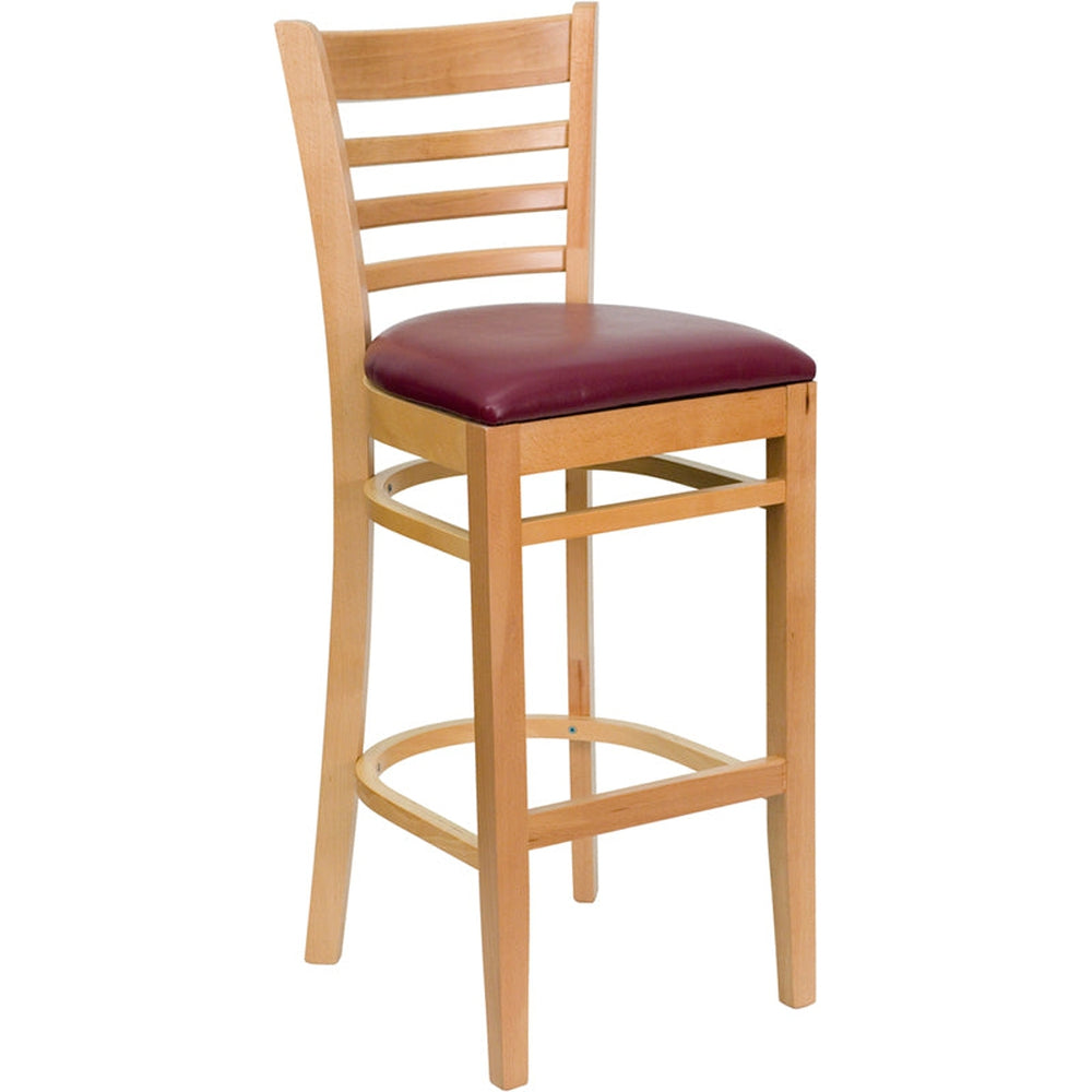 hercules series ladder back restaurant barstool