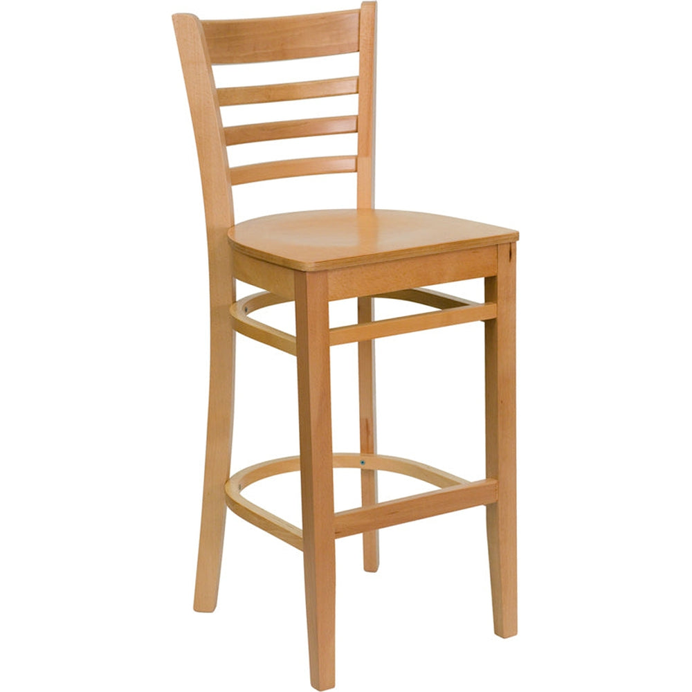 hercules series ladder back restaurant barstool