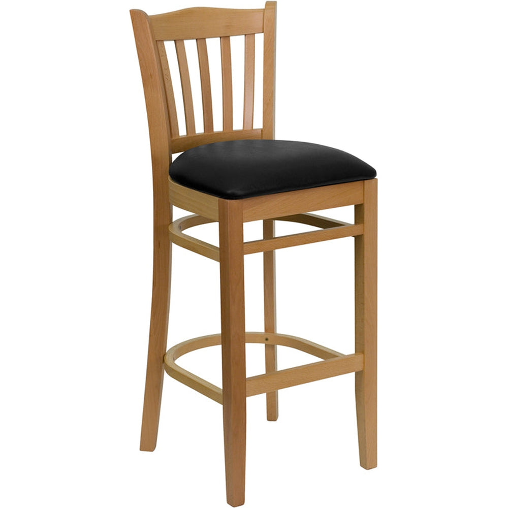 hercules series vertical slat back restaurant barstool