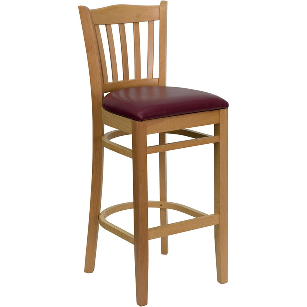 hercules series vertical slat back restaurant barstool