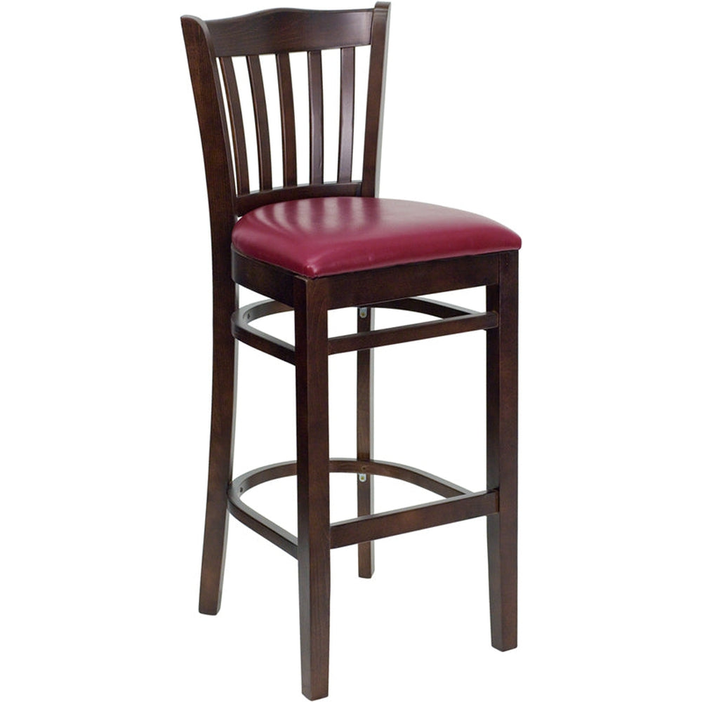 hercules series vertical slat back restaurant barstool