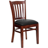 hercules series vertical slat back restaurant chair