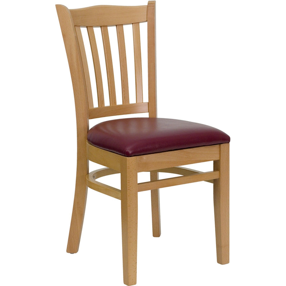 hercules series vertical slat back restaurant chair