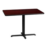 30inch x 42inch rectangular laminate table top with 23 5inch x 29 5inch table base