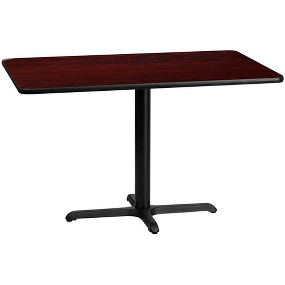 30inch x 48inch rectangular laminate table top with 23 5inch x 29 5inch table base