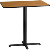 24inch x 42inch rectangular laminate table top with 23 5inch x 29 5inch table base