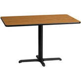 30inch x 48inch rectangular laminate table top with 23 5inch x 29 5inch table base