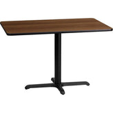 24inch x 42inch rectangular laminate table top with 23 5inch x 29 5inch table base