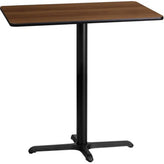 24inch x 42inch rectangular laminate table top with 23 5inch x 29 5inch table base