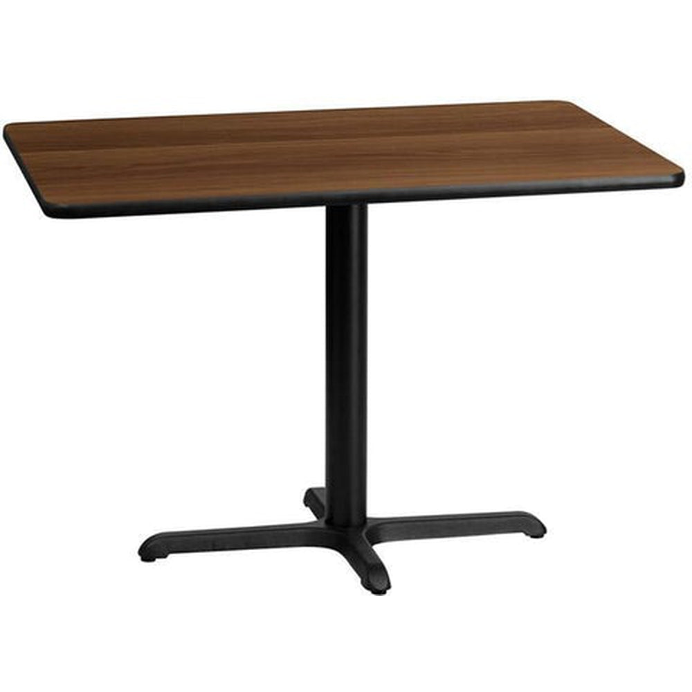 30inch x 42inch rectangular laminate table top with 23 5inch x 29 5inch table base