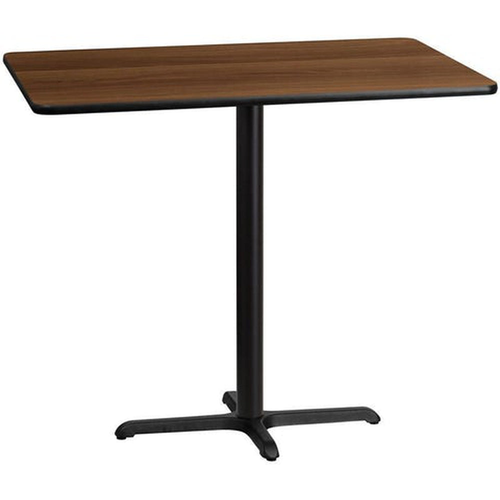 30inch x 48inch rectangular laminate table top with 23 5inch x 29 5inch table base