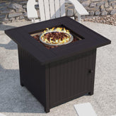 Olympia 28" Square Outdoor Propane Fire Pit Table