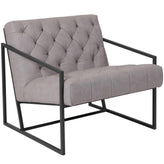 HERCULES Madison Series Retro Light Gray LeatherSoft Tufted Lounge Chair