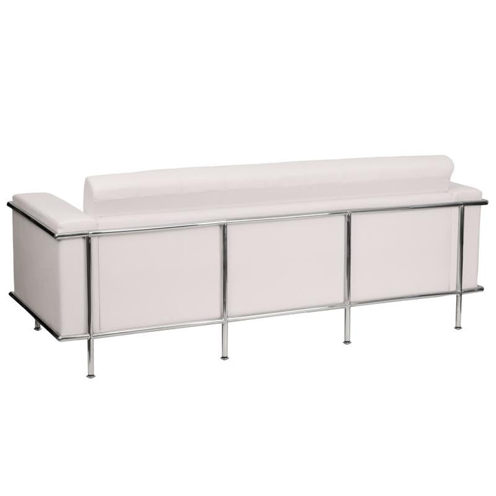 HERCULES Lesley Series Contemporary Melrose White LeatherSoft Sofa with Encasing Frame