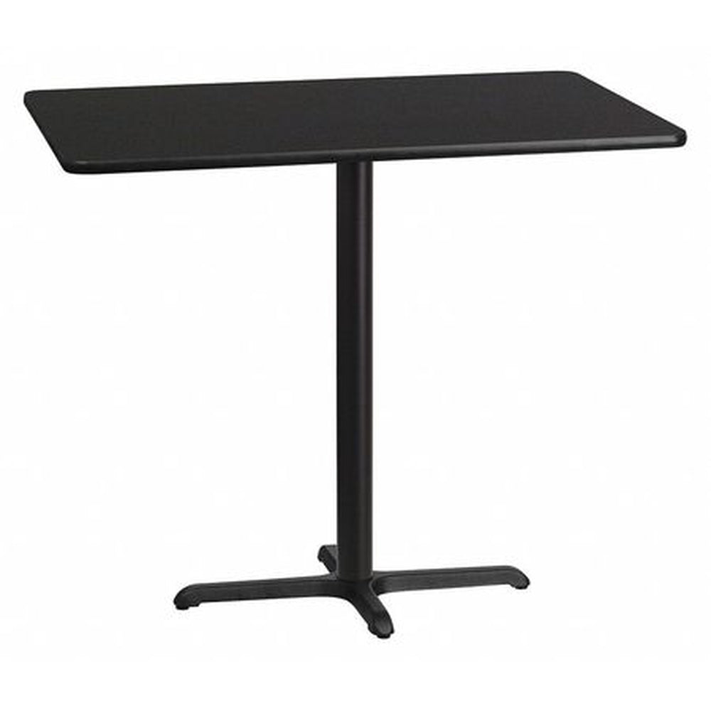 30inch x 48inch rectangular laminate table top with 23 5inch x 29 5inch table base