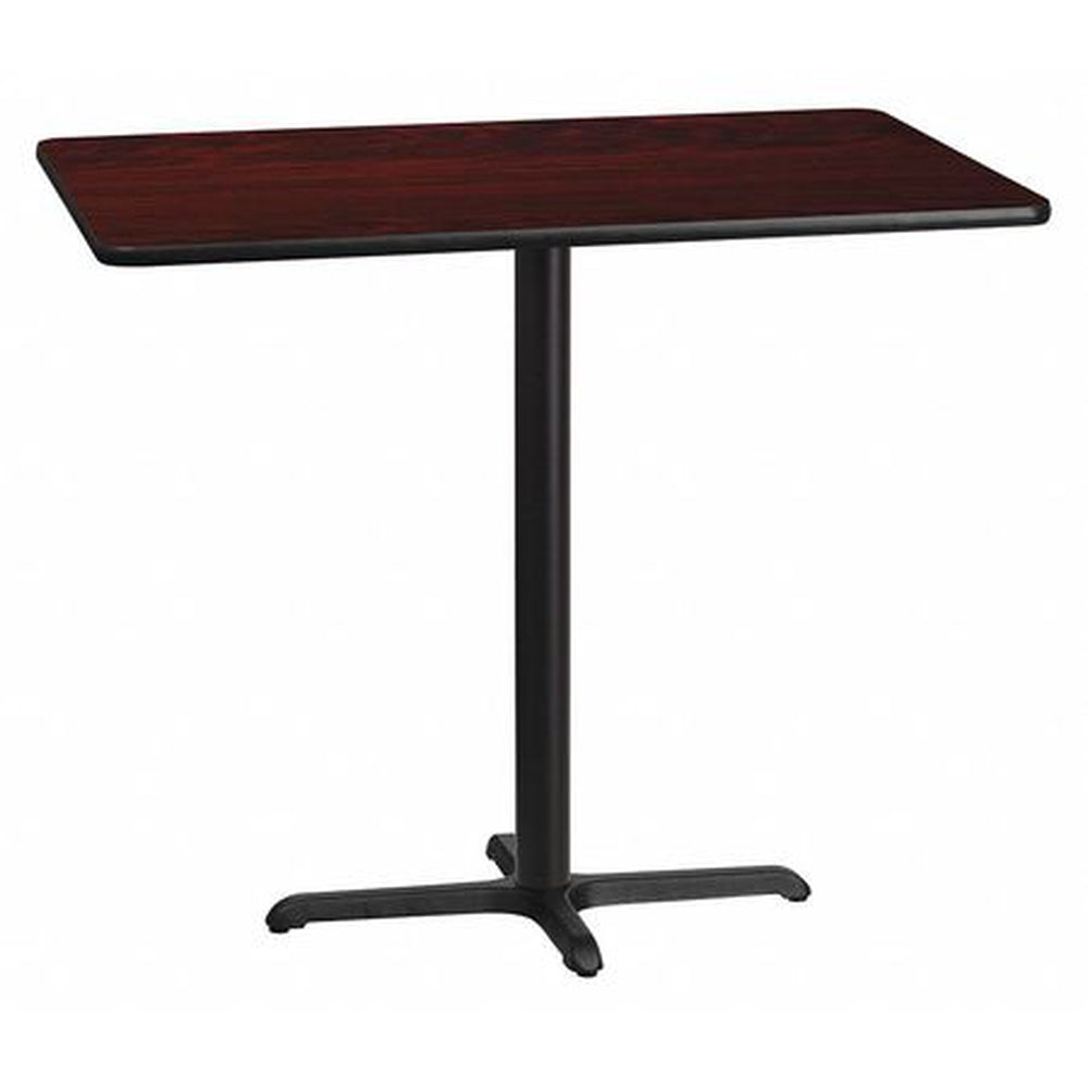 30inch x 48inch rectangular laminate table top with 23 5inch x 29 5inch table base