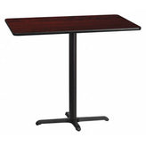 30inch x 48inch rectangular laminate table top with 23 5inch x 29 5inch table base