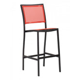 fs aluminum frame barstool with textile back