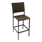 fs aluminum frame barstool with pe weave back black