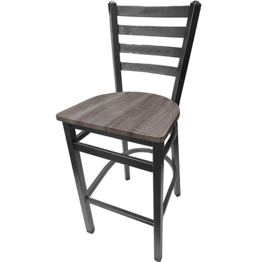 Silvervein Ladderback Bar Stool