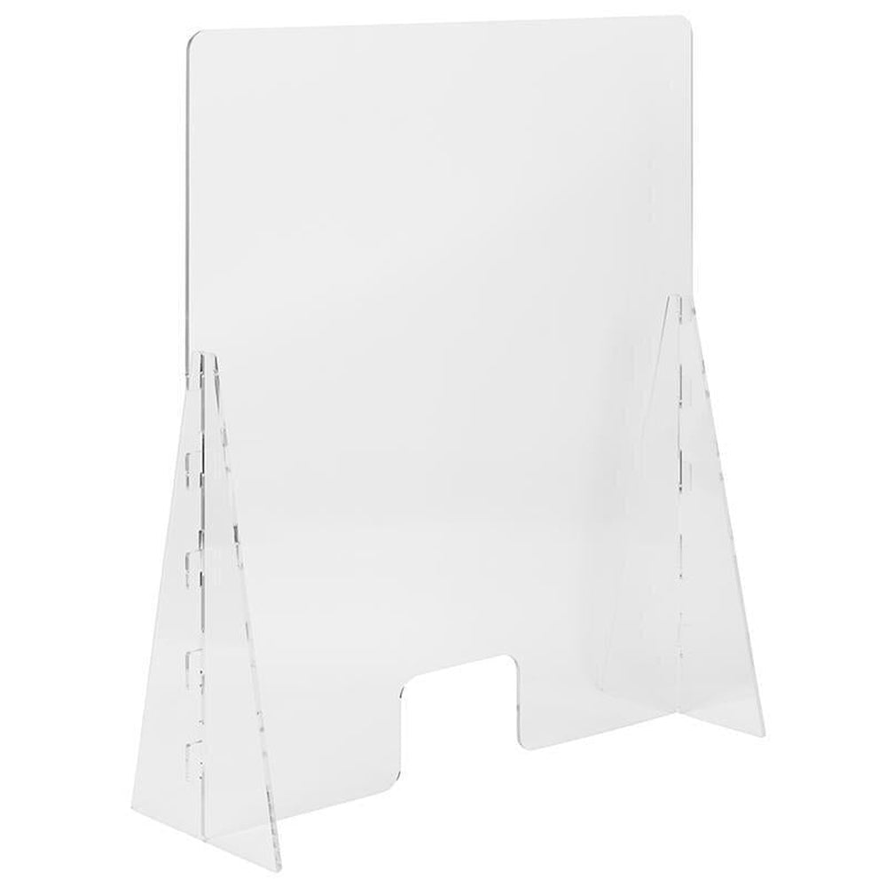 acrylic free standing register shield sneeze guard