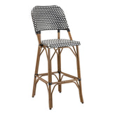 BRT Outdoor Aluminum Faux Wicker Bar Stool