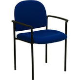 comfort stackable steel side reception chair with arms