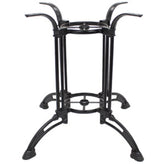 matte black ornate dining height table base w umbrella hole option