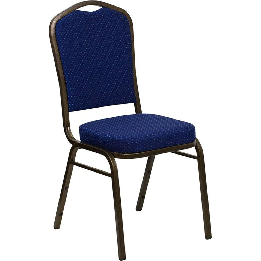 hercules series crown back stacking banquet chair gold vein frame